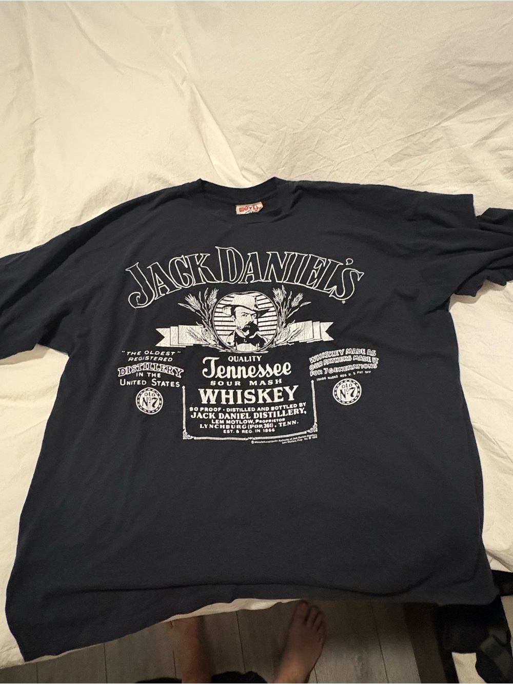 Vintage Jack Daniels Black Short Sleeve Tennessee Whiskey Graphic Tee